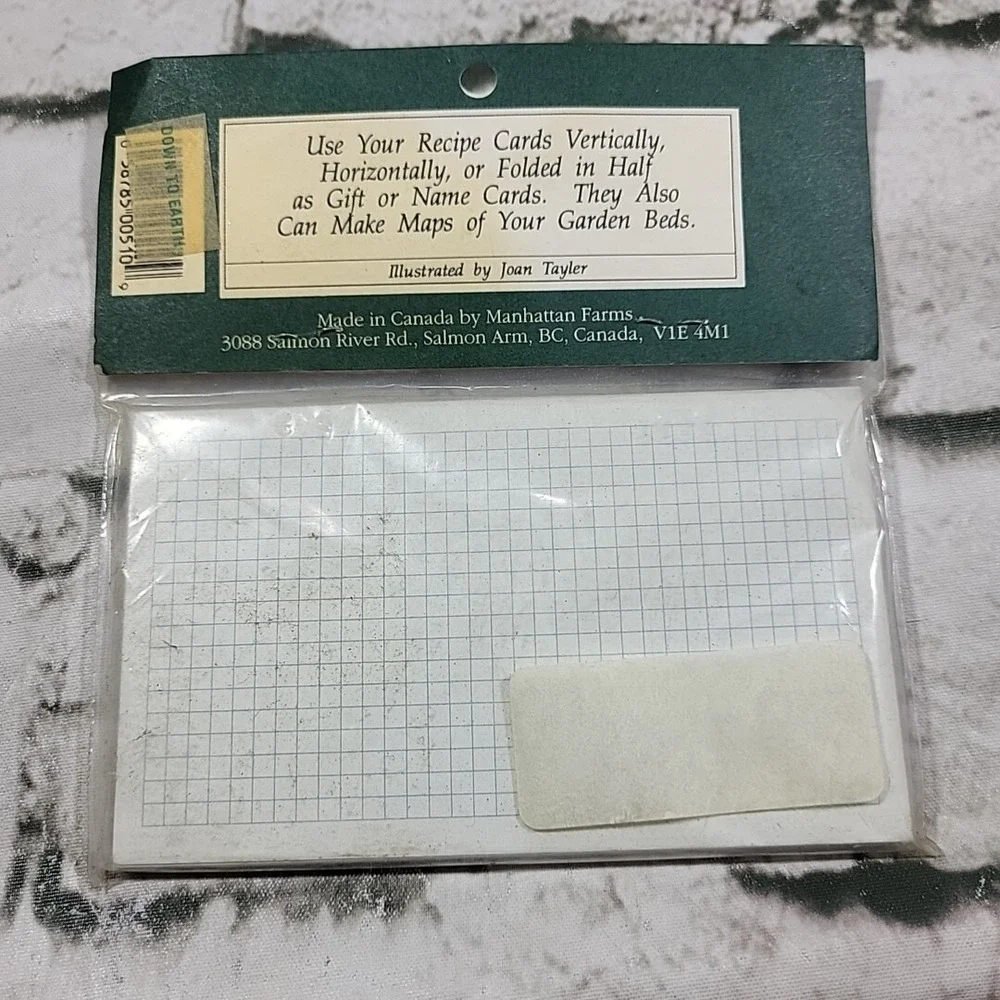 The Gardeners Kitchen Recipe Cards Vegetable Themed Grid 5X3
